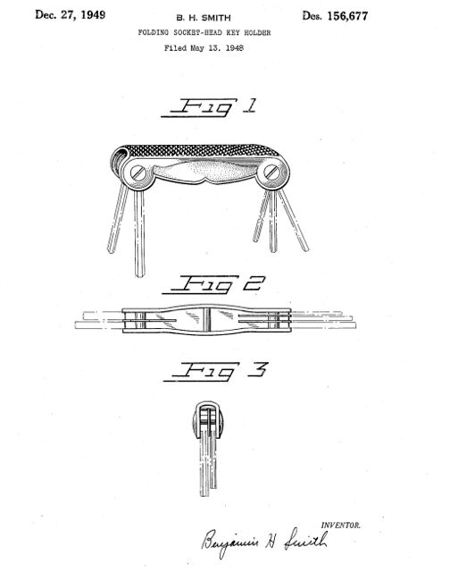 Smitty Jr. allen wrench patent drawing
