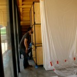 Carefully moving the piece in place